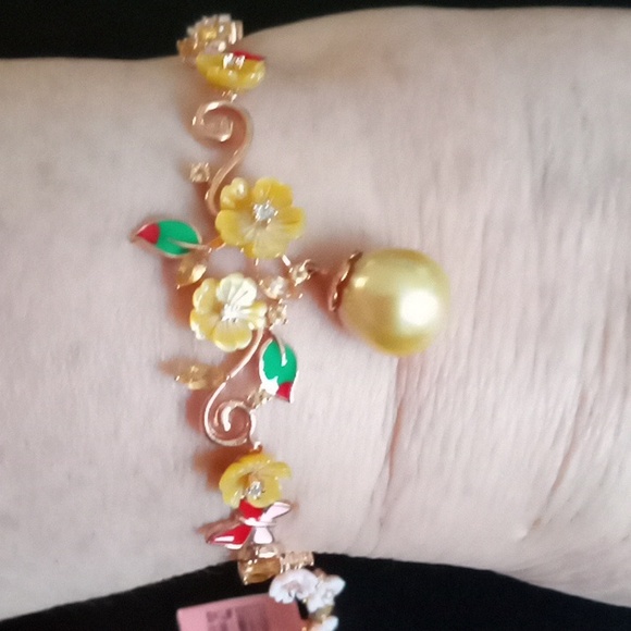 SOUTH SEA GOLDEN CULTURED PEARL, MULTI GEMSTONE BRACELET - Picture 8 of 9